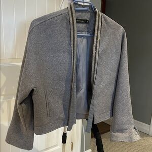 Elegant Gray Bomber Jacket
